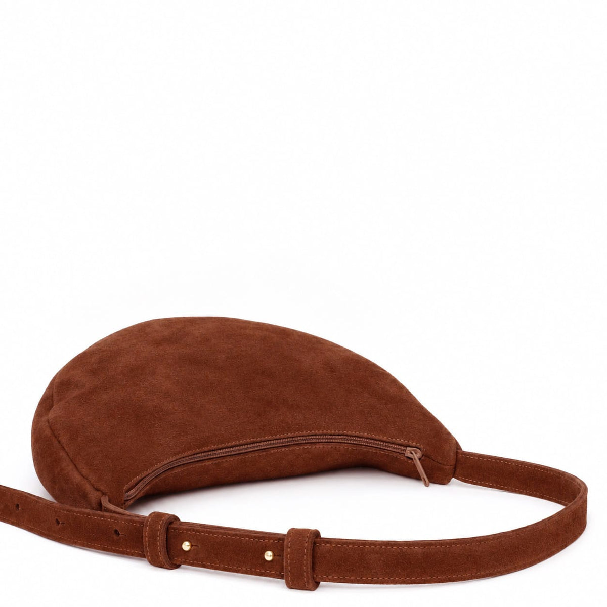 Marin et Marine Lune Bag Suede Noisette Lune Bag Wildleder Noisette– Damen Ledertasche aus Leder Bauchtasche