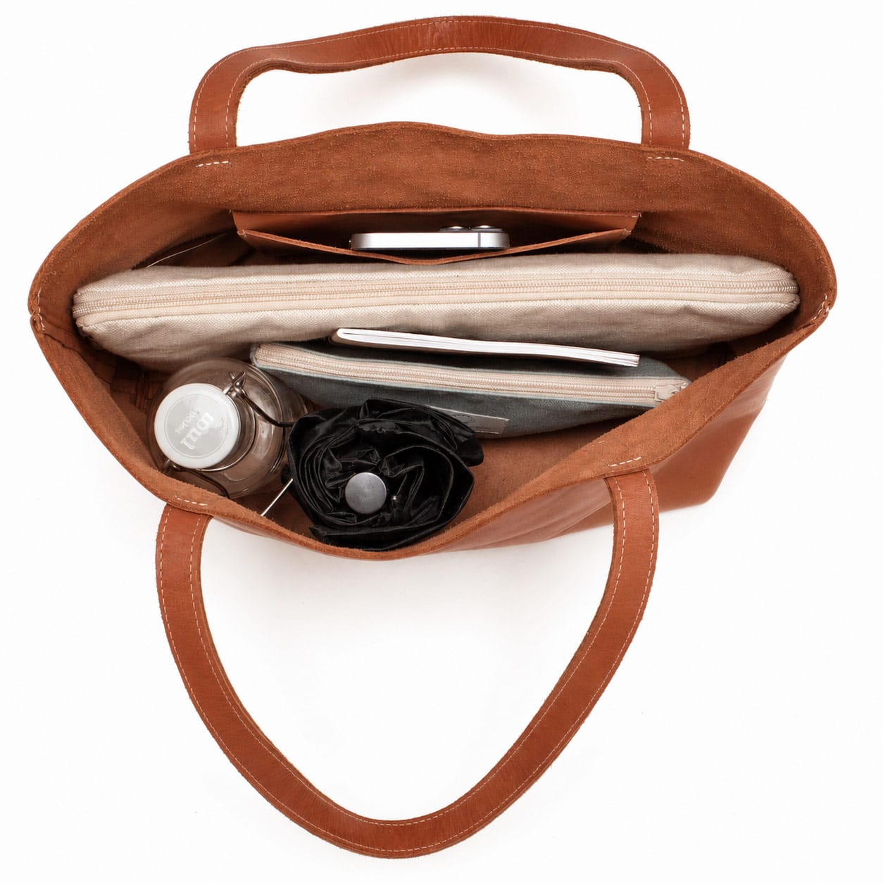 Éternelle Leather Shopper Marron