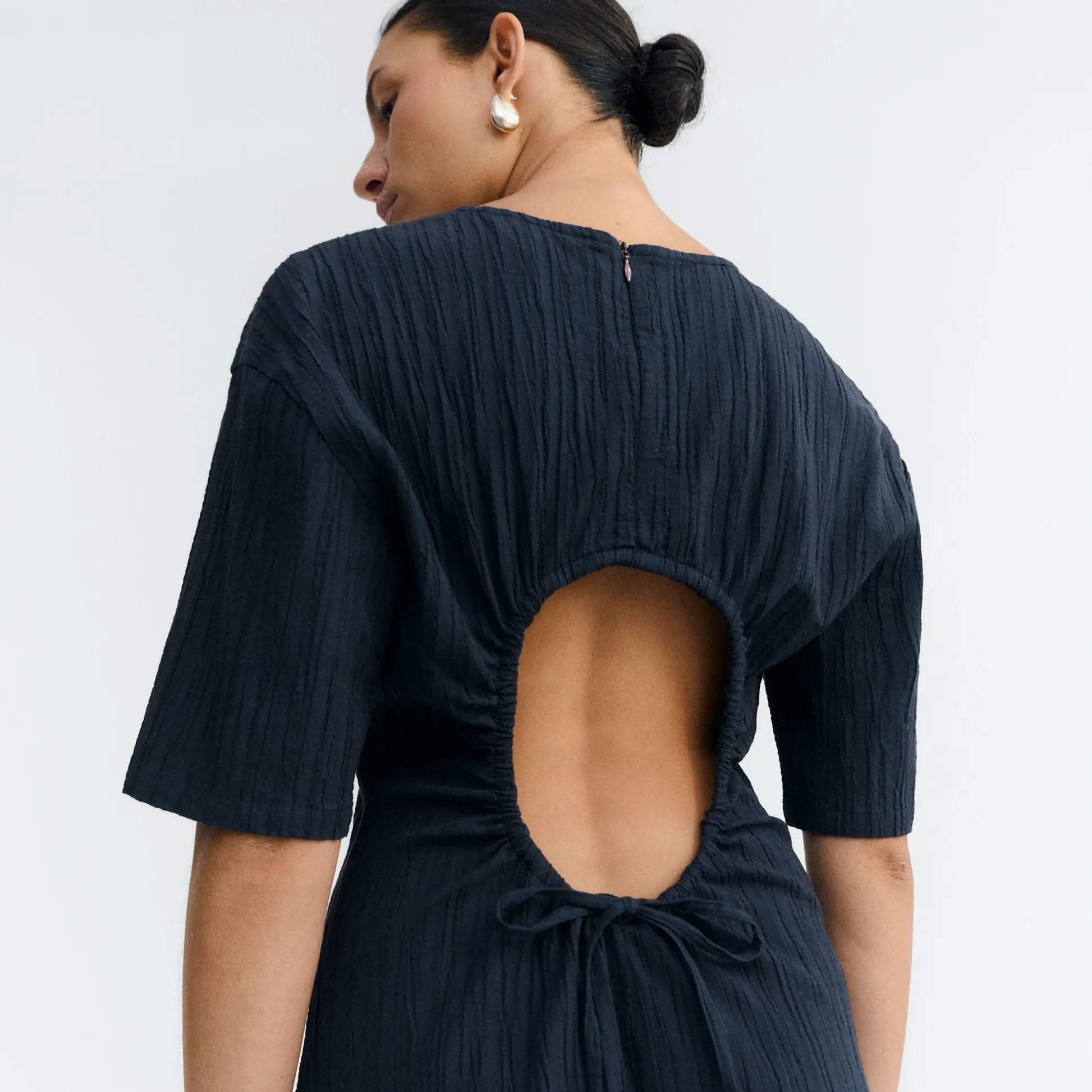 Thinking Mu Navy Kina Dress