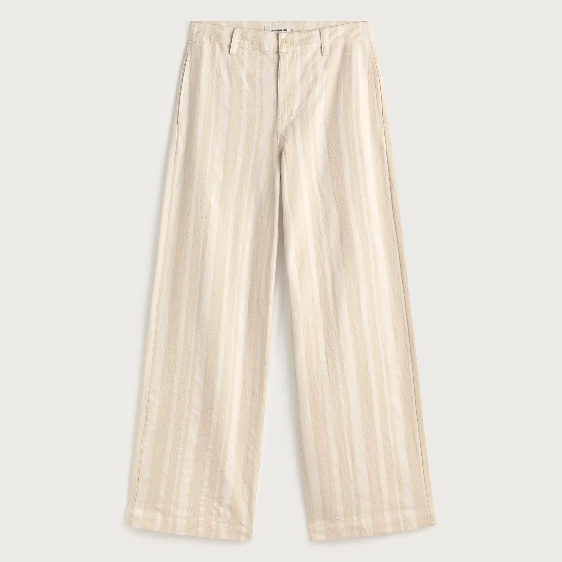 Thinking Mu THINKING MU Serena Hose gestreift weiss