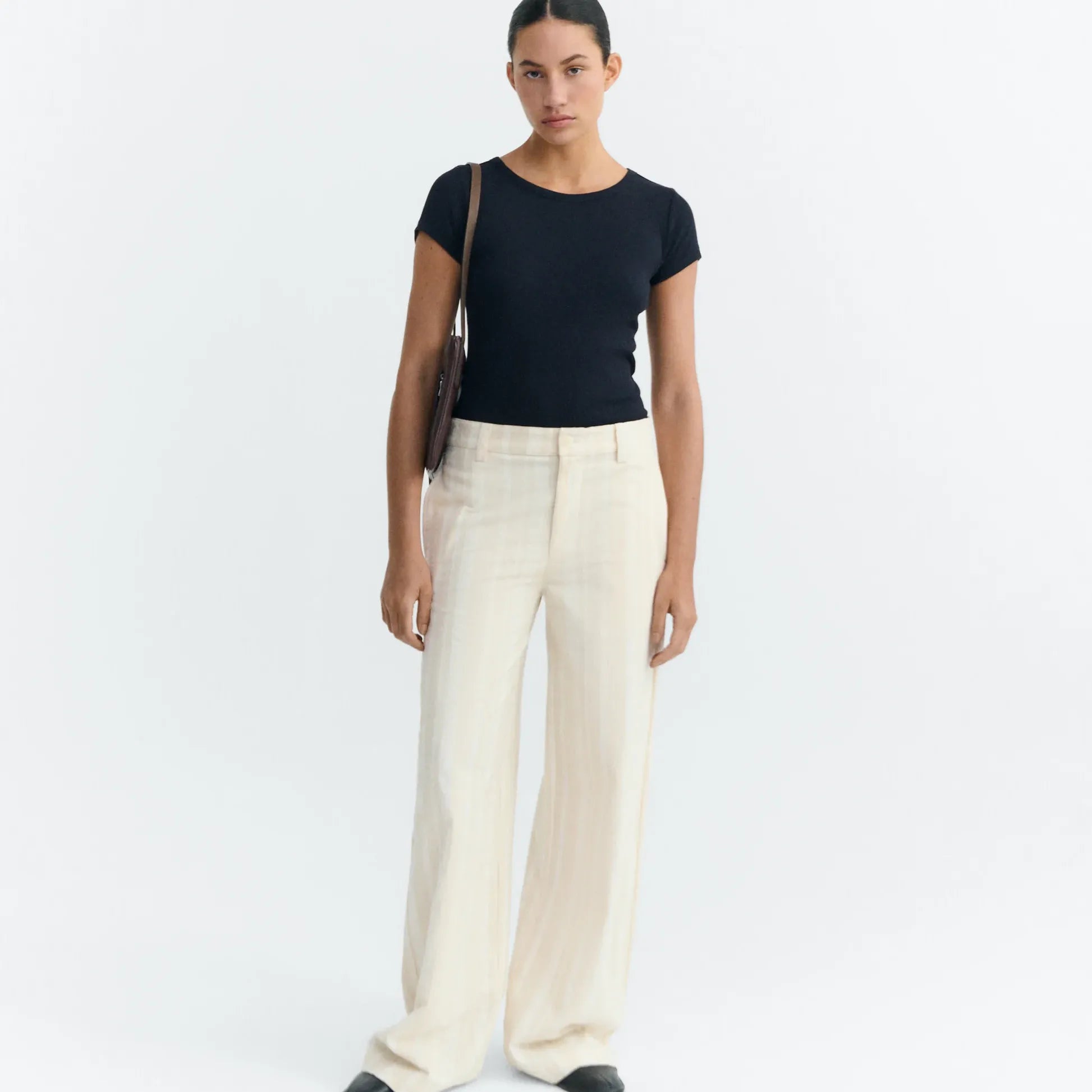 Thinking Mu THINKING MU Serena Hose gestreift weiss