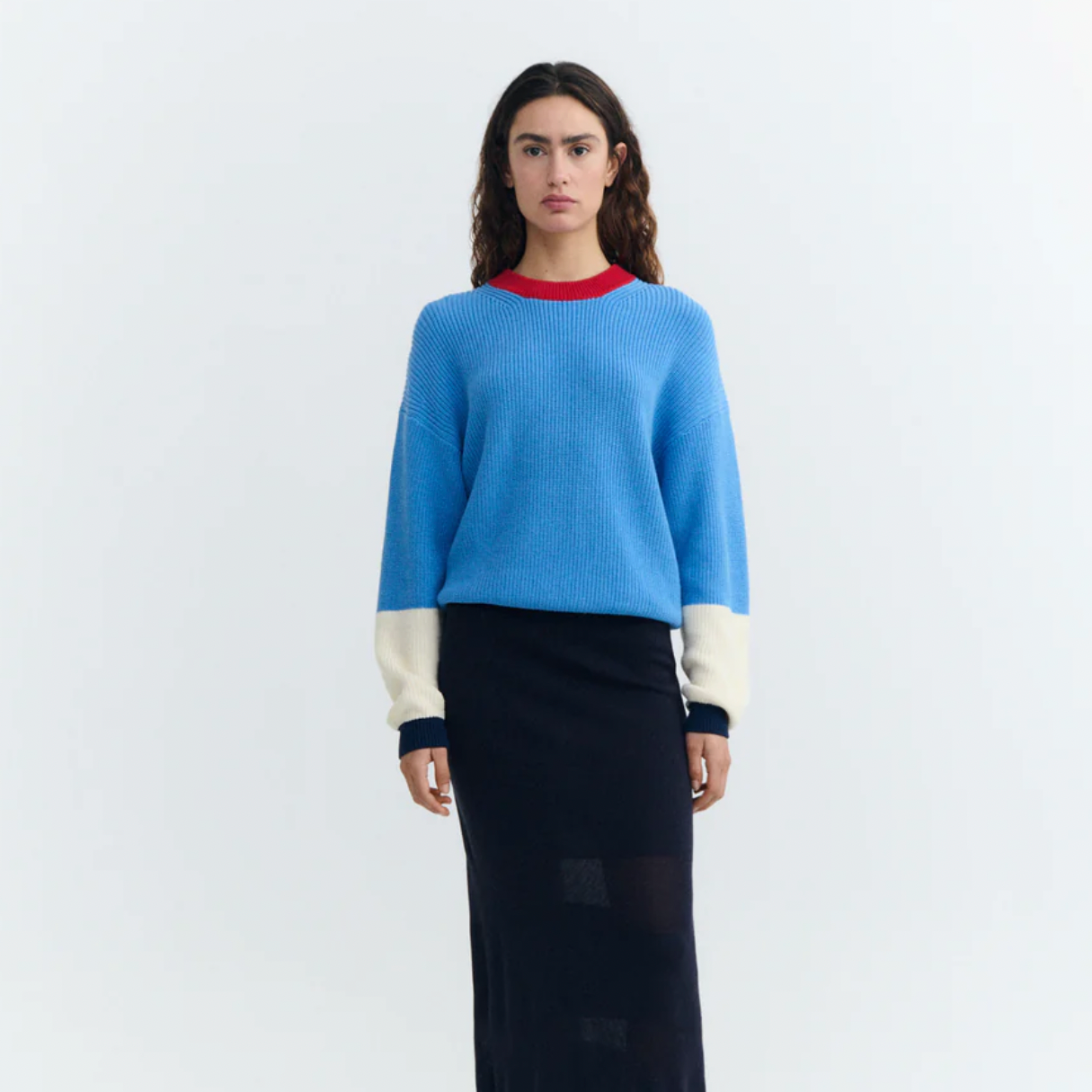 Thinking Mu Thinking Mu THINKING MU CARMEN KNITTED SWEATER BLUE MULTICOLOR