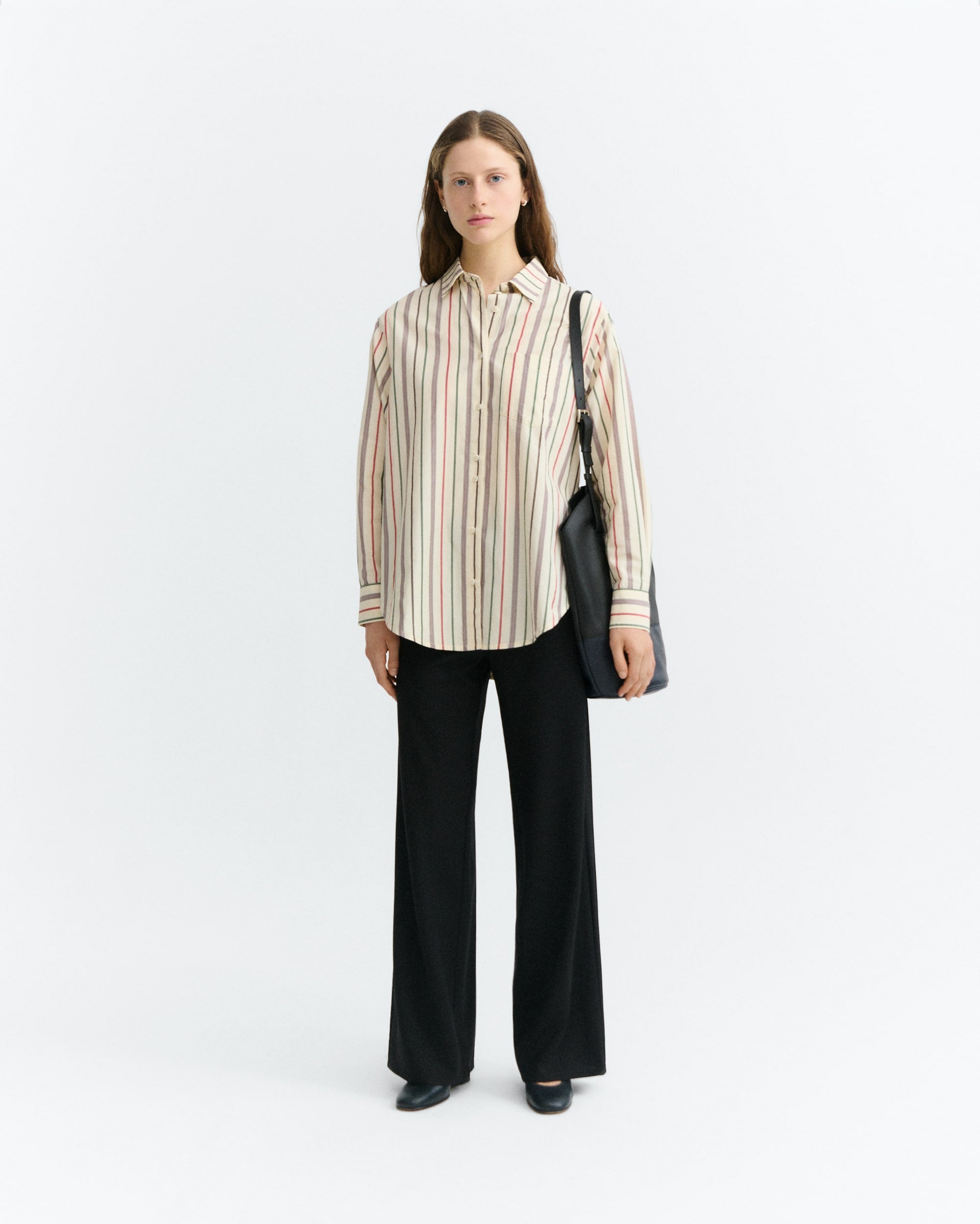 Thinking Mu THINKING MU ECRU STEFFI STRIPES ODELIA BLOUSE THINKING MU ECRU STEFFI STRIPES ODELIA BLOUSE
