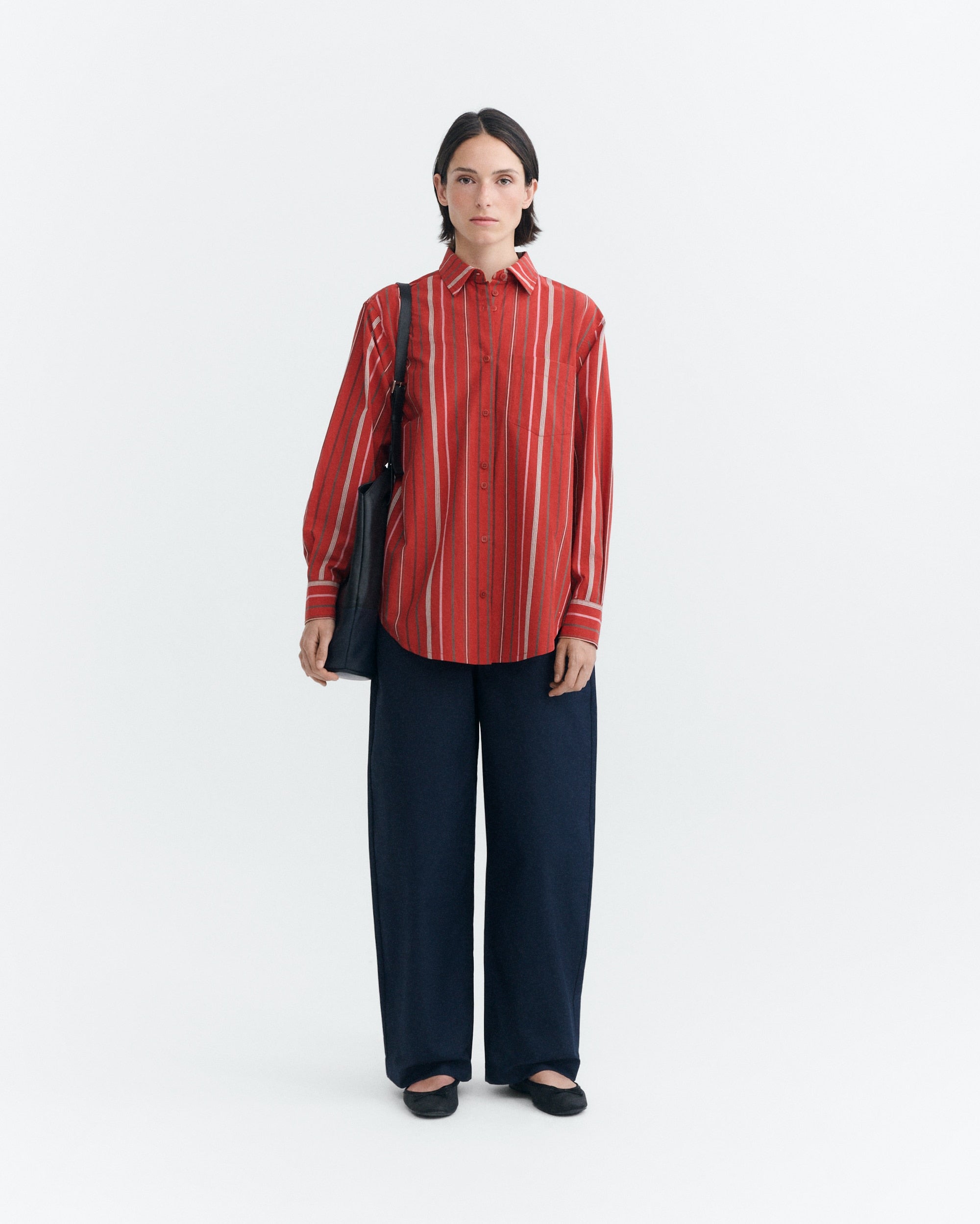 Thinking Mu THINKING MU RED STEFFI STRIPES ODELIA BLOUSE THINKING MU RED STEFFI STRIPES ODELIA BLOUSE