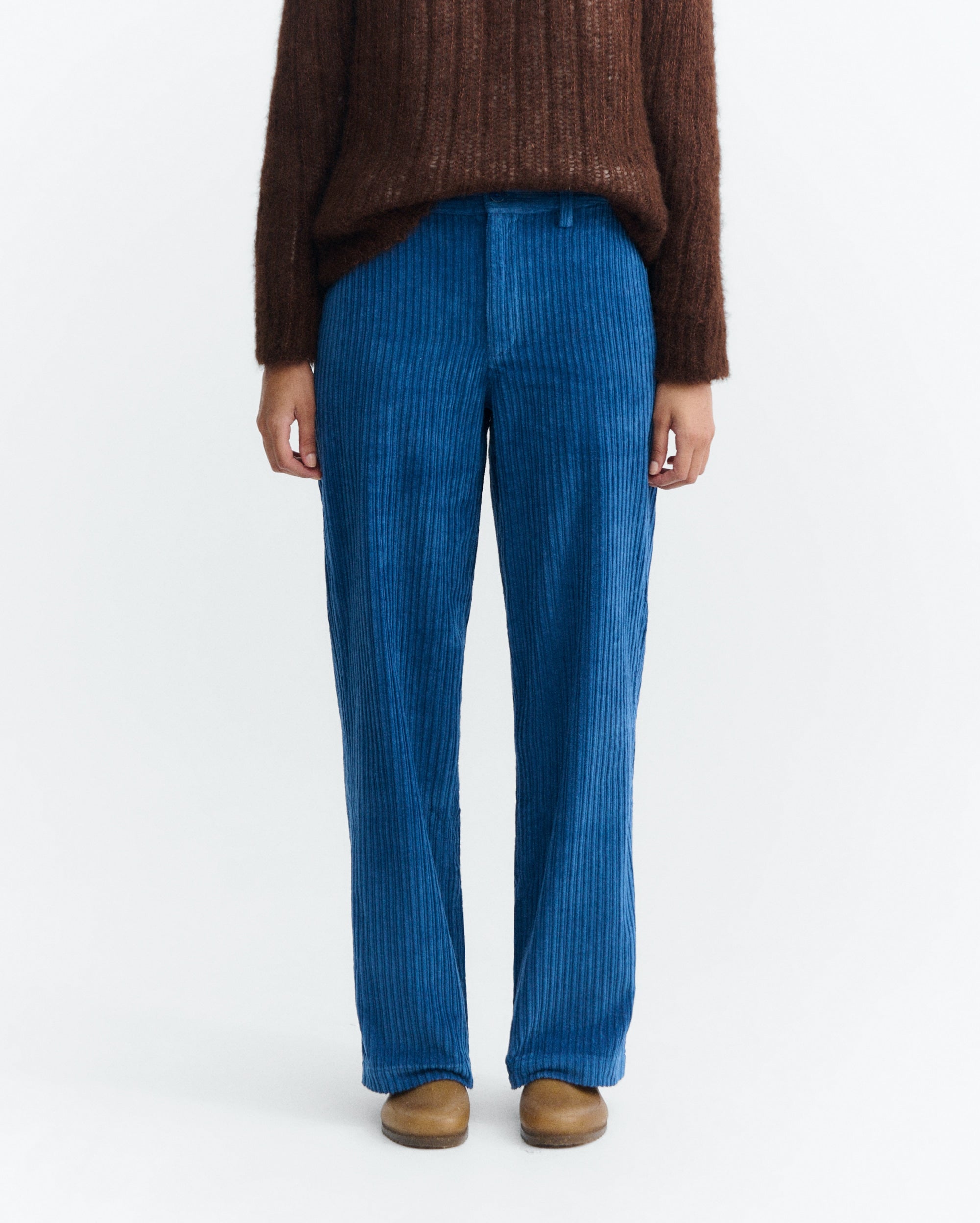 Thinking Mu THINKING MU DELFT BLUE CORDUROY SERENA PANTS THINKING MU DELFT BLUE CORDUROY SERENA PANTS
