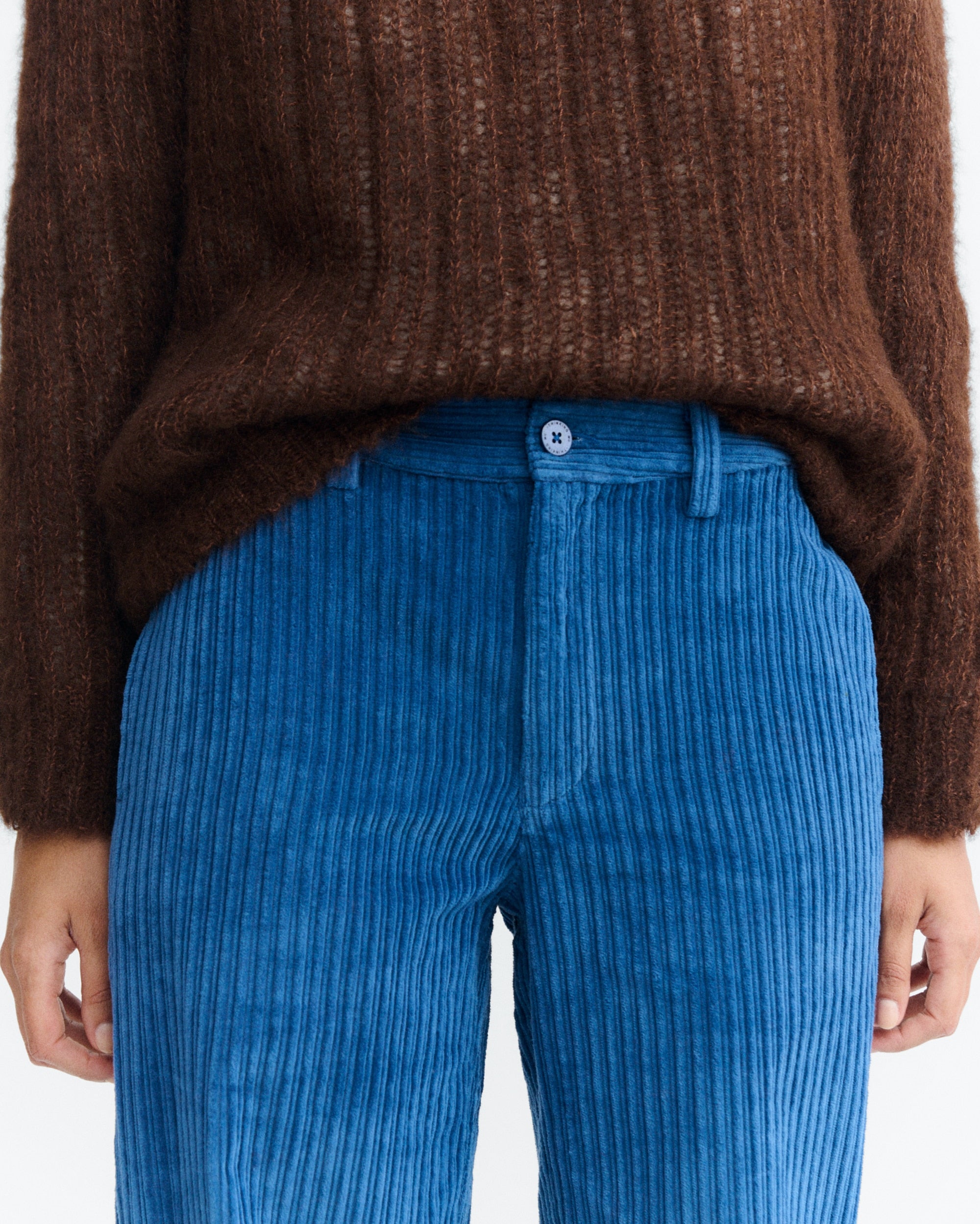 Thinking Mu THINKING MU DELFT BLUE CORDUROY SERENA PANTS THINKING MU DELFT BLUE CORDUROY SERENA PANTS